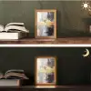 Goud - Luxe - Acryl - Kunst Light Box met kabel (Tafellamp) klein -sfeer3
