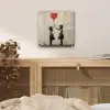 Street art - Banksy - Ballon - Graffiti - Retro plexiglas 5mm klein -sfeer4