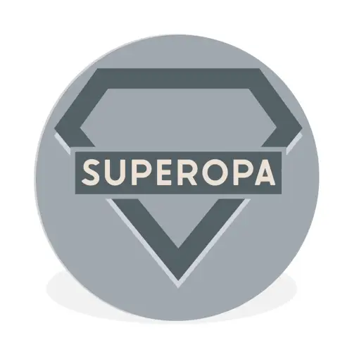 Vaderdag - Kado man - Opa - Superopa - Quote - Spreuken Wandcirkel kunststof plaat 5mm dik klein -3d