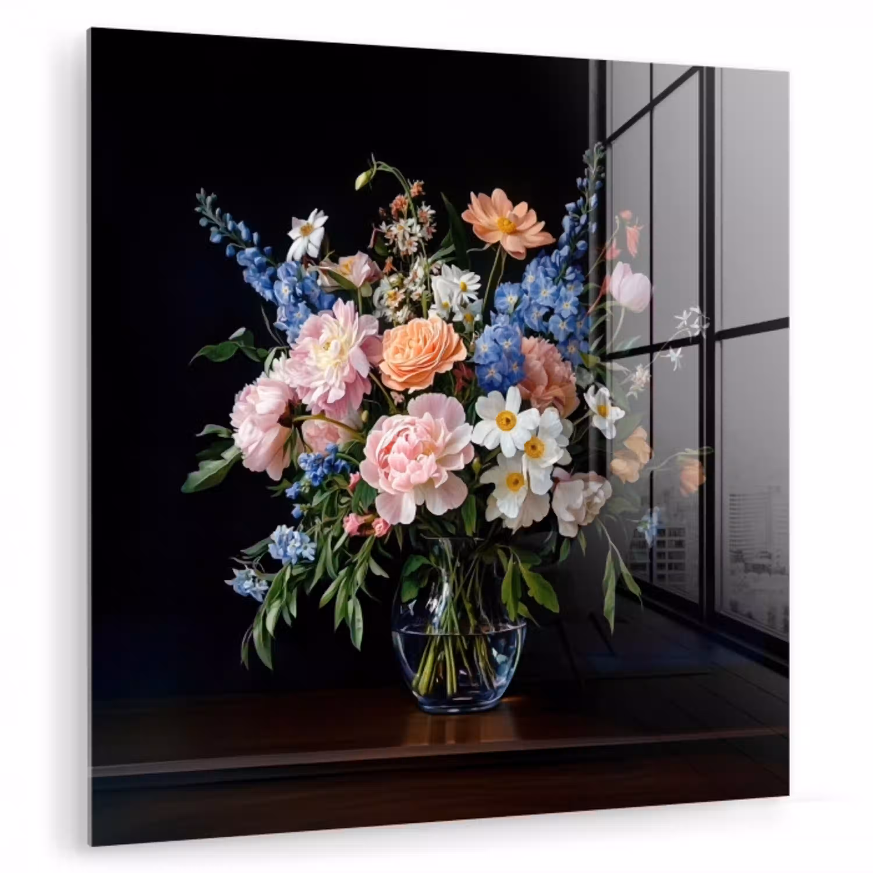 Pastel - Bloemen - Glazen - Vaas plexiglas 5mm klein -zzzproduct_nieuw
