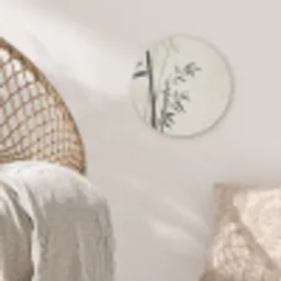 Japandi - Bamboe - Beige Akoestische PET Vilt - Rond klein -sfeer4