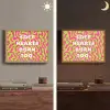 Abstract - Quote - Centraal - Roze Light Box met batterij (Wandlamp) middel -sfeer3