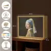 Meisje met de parel - Schilderij - Oude meesters - Vermeer Light Box met batterij (Wandlamp) middel -USP_websiteoverzichtNL