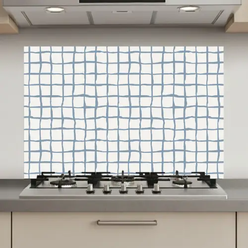 Patroon - Raster - Blauw - Grijs keuken achterwand spatscherm klein 900 -3d_website