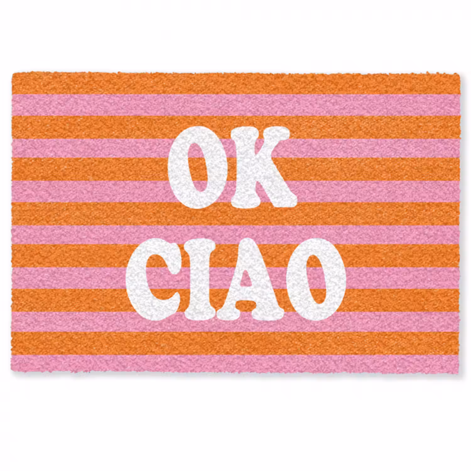 Fußmatte - Ciao - Zitat - Streifen