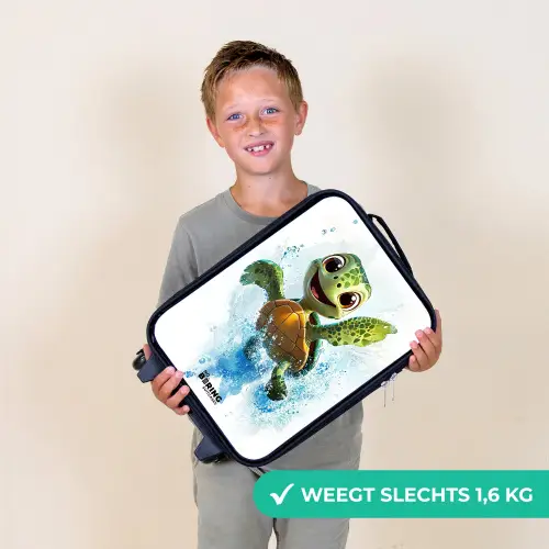 Schildpad - Water - Groen Kinderkoffer - Zwart klein -sfeer4_NL