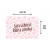 Koeienprint - Roze - Cowboy - Horse Placemat vinyl groot -specs