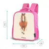 Bruin paard in gallop Kinderrugzak - Roze middel -productfoto_formaten