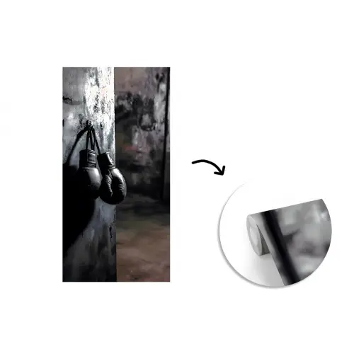 Bokshandschoenen - Muur - Duister - Zwart fotobehang vinyl groot -3d