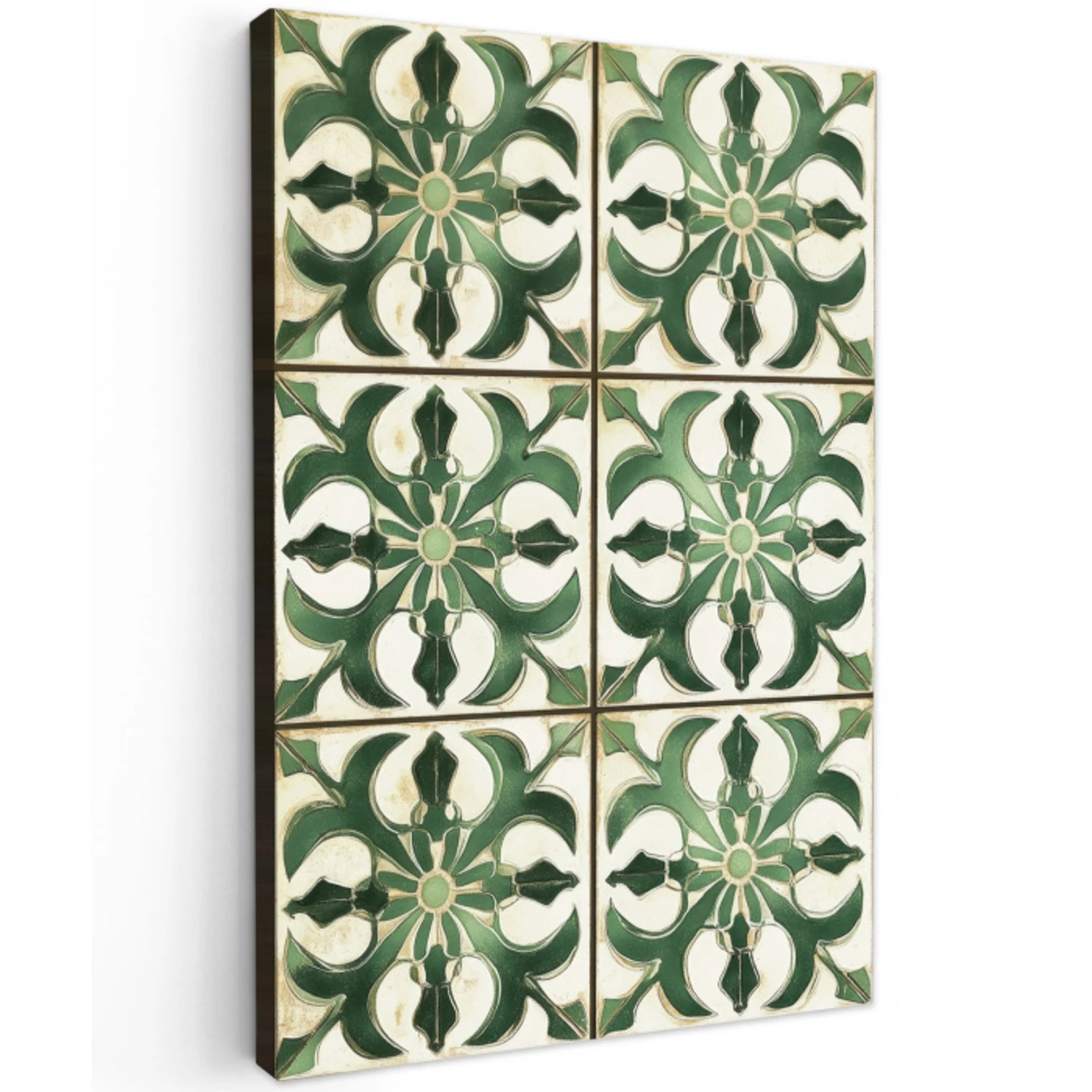 Interieur - Keramiek - Decoratie - Spaans Tuinposter op houten frame 2 cm dik middel -3d