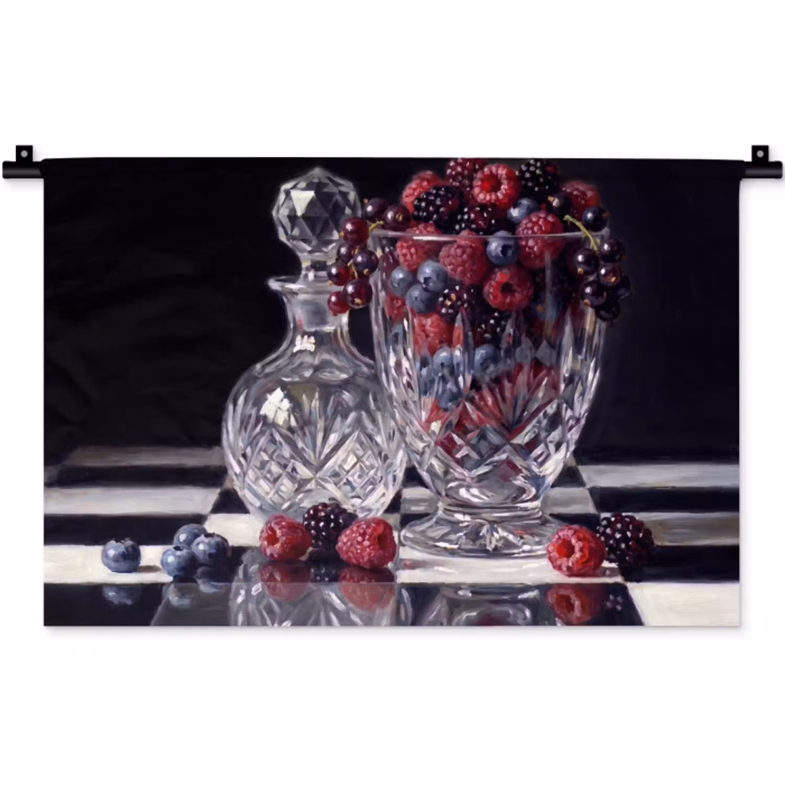 Bessen - Kristal - Stilleven Wandkleed katoen klein -zz3d
