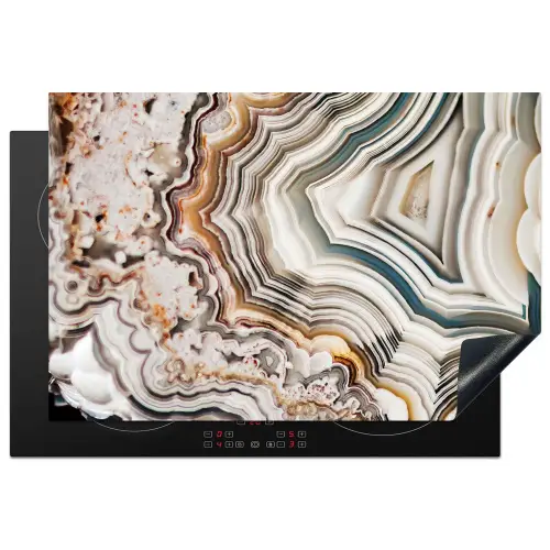 Edelsteen - Marmer - Natuur - Abstract Inductie beschermer vinyl 3mm klein -3d