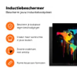 Wereldkaart - Verf - Kleurrijk - Graffiti - Wereld Inductie beschermer vinyl 3mm klein -zzzzzzz-td-ups