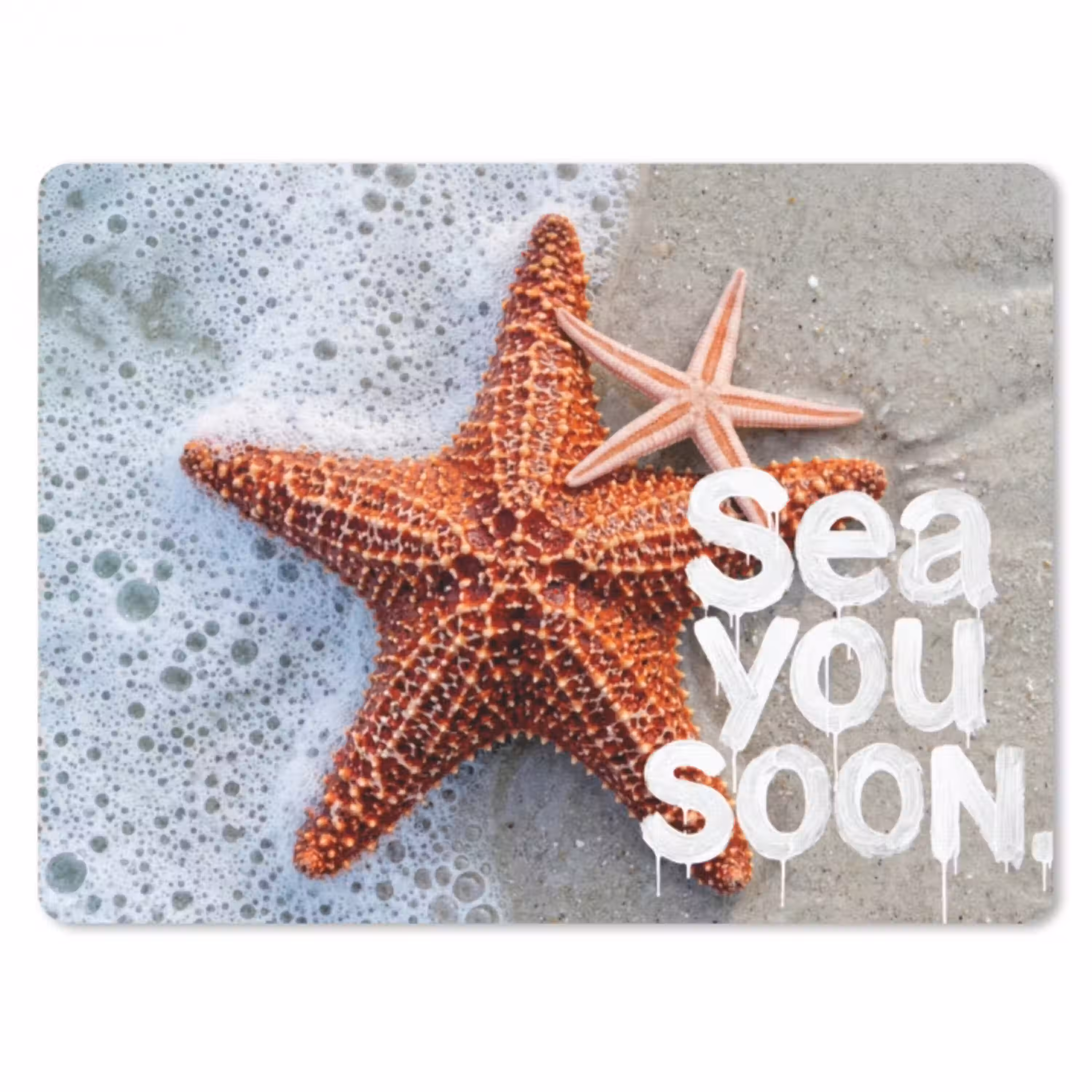 Sea you soon - Zeester - Zee muismat rubber klein -3d