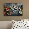 Bladeren - Herfst - Grijs - Natuur canvas 2cm klein -sfeer3