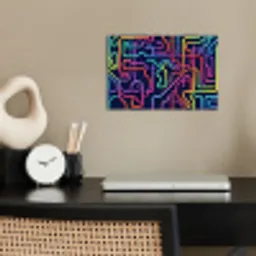 Retro - Abstract - Neon poster papier klein -sfeer1