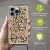 Gezichtenzee - Lijntekening - Abstract Hoesje iPhone 16 Pro Max met koord klein -sfeer2_NL