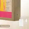 Vrouwengezicht - Krantenpapier - Abstract - Roze Light Box met batterij (Wandlamp) middel -USP_websiteoplaadbaarNL
