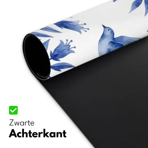 Modern - Vogels - Delfts - Blauw Muismat XXL klein -sfeer2