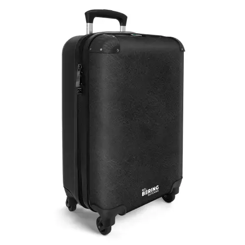 Lederen look zwart NBS - Handbagage koffer - Volwassenen Unisex middel -productfoto_3d