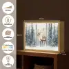 Rendier - Sneeuw - Woud - Wit Light Box met batterij (Wandlamp) middel -USP_websiteoverzichtNL