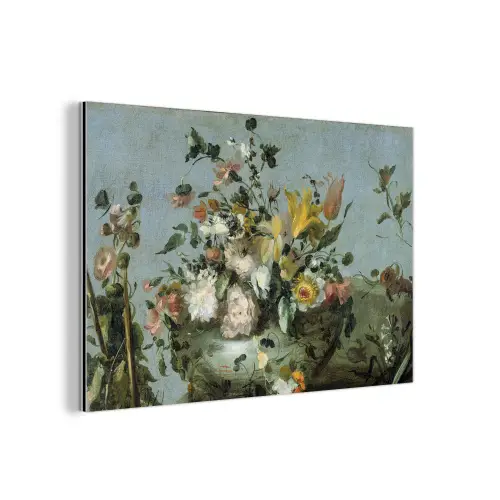 Bloemen - Oude Meesters - Olieverf aluminium wit klein -3d