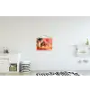 Kameel - Pyramides - Rode zon textielposter latten blank klein -kinderkamer