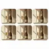 Champagne - Beige - Schaduw - Bubbels onderzetter kurk middel -3d