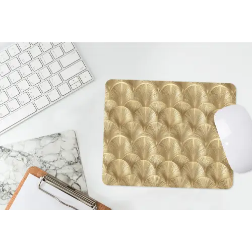 Patroon - Waaier -  Goud muismat rubber klein 262 -witbureau
