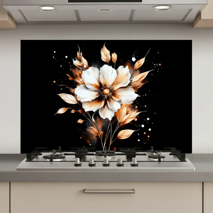 Bloem - Verf - Goud - Graffiti - Modern keuken achterwand spatscherm klein -3d_website