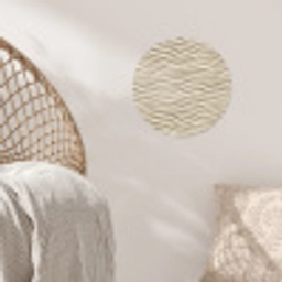 Zand - Golven - Beige Wandcirkel behangsticker klein 186 -sfeer4