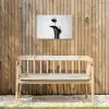 Hak - Wijn - Minimalistisch - Zwart Tuinposter op houten frame 2 cm dik klein -sfeer4
