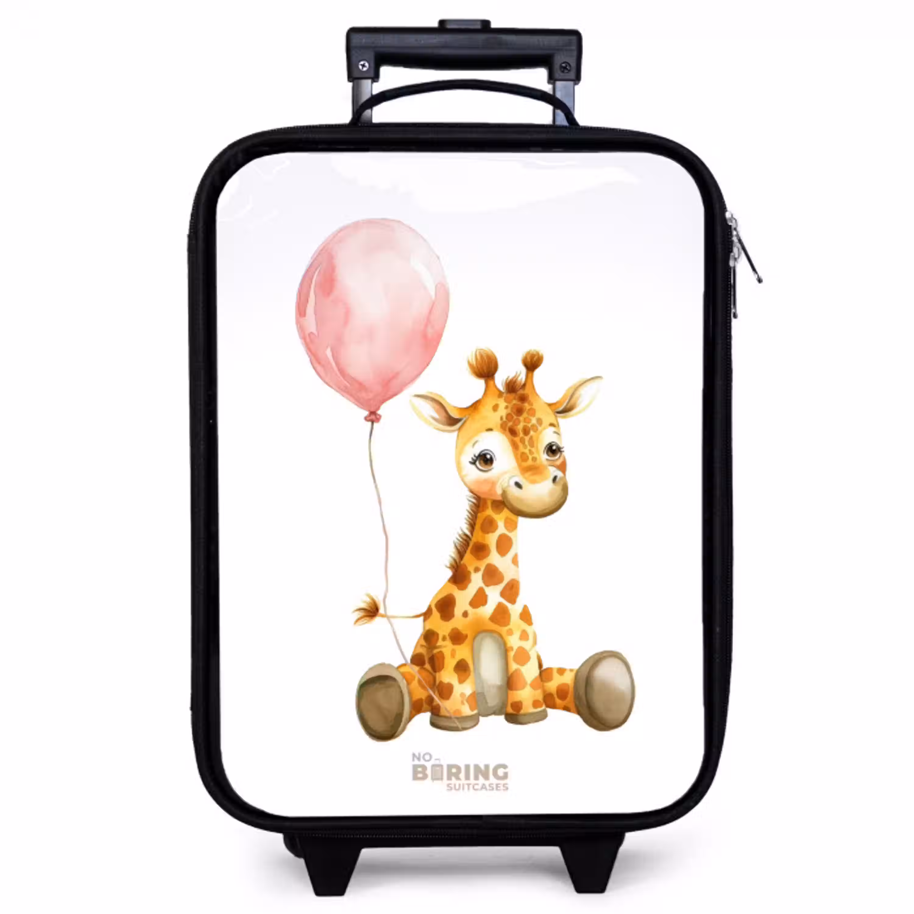 Giraffe met roze ballon Kinderkoffer - Zwart klein -zzz_website3d