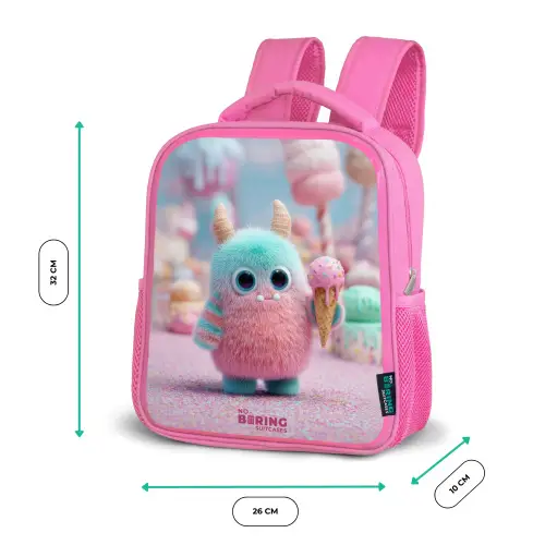 Zoet Monstersnoep Avontuur Kinderrugzak - Roze middel -productfoto_formaten
