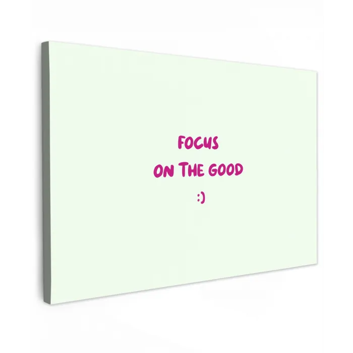 Focus - Beige - Roze - Smiley Tuinposter op houten frame 2 cm dik klein -3d