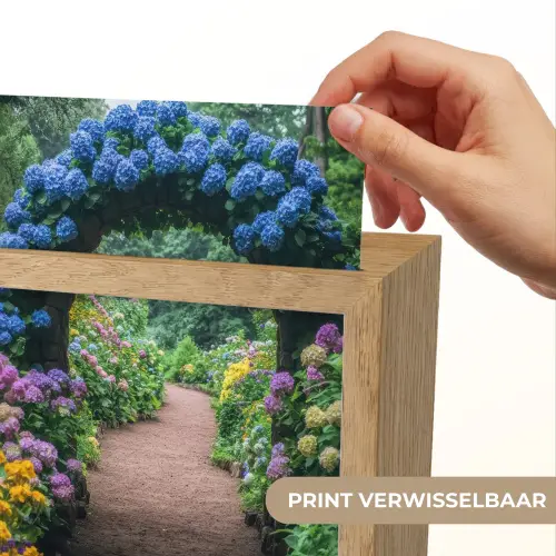 Doorkijk - Bloemen - Hortensia - Pad Light Box met kabel (Wandlamp) klein -USP_websiteprintNL