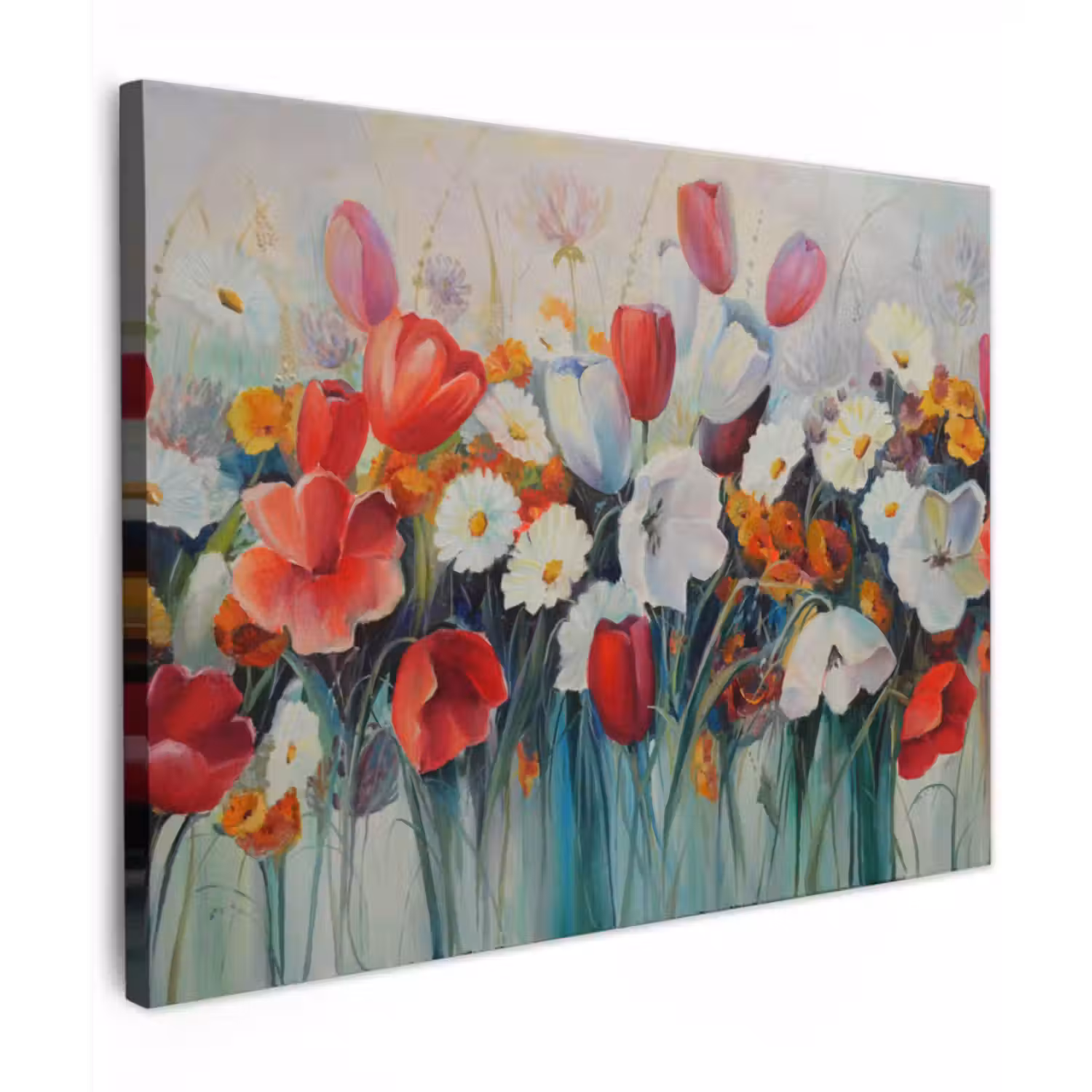 Canvas schilderij - Schilderij - Olieverf - Bloemen