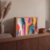 Abstract - Kleurrijk - Golven - Lijnen Light Box met batterij (Wandlamp) middel -sfeer2