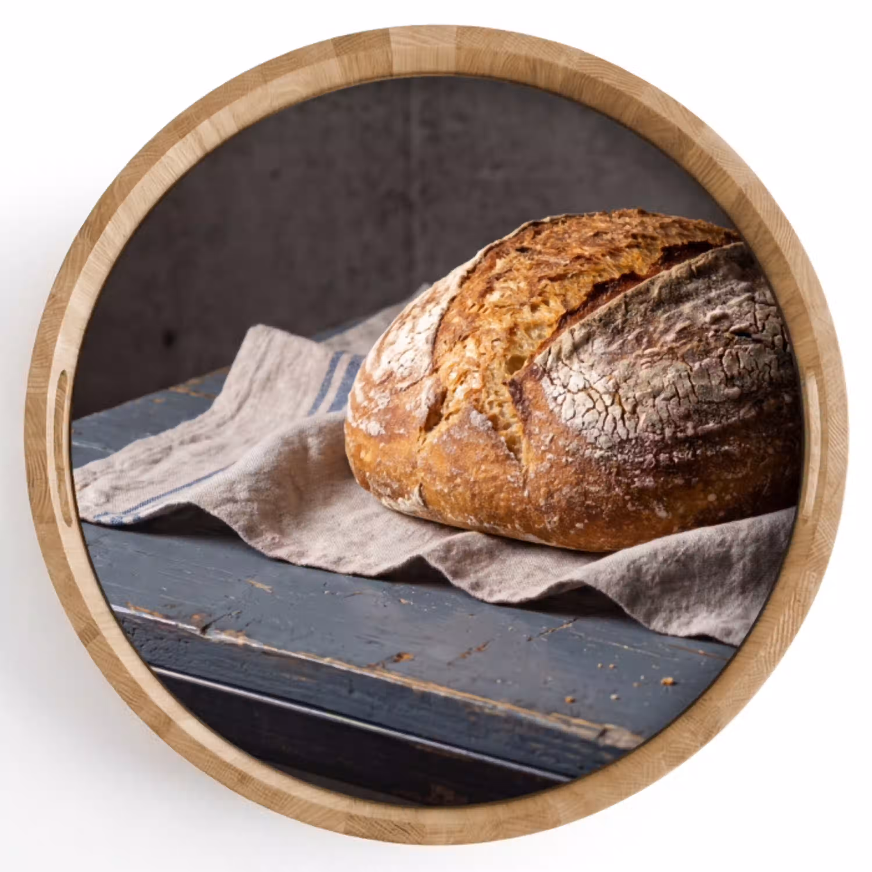 Brood - Rustiek - Eten Dienblad Rond middel -z3d_shopping