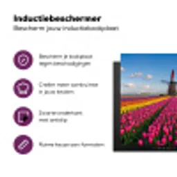 Tulpen - Holland - Molen - Kleurrijk Inductie beschermer vinyl 3mm middel -zzzzzzz-cc-usp