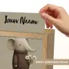 Olifant - Witte bloemen - Kindvriendelijk Light Box met kabel (Kinderlampje) klein -USP_websiteprintNL