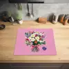 Bloemen - Quote - Kaartje - Kleurrijk Inductie beschermer vinyl 3mm middel -sfeer5