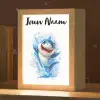 Haai - Water - Blauw Light Box met kabel (Kinderlampje) klein -zzz_3d_website