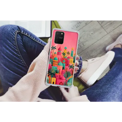 Kleurrijk - Palmbomen - Islamitisch Telefoonhoesje Samsung Galaxy S10 Lite klein -handS10Lite