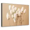Bloemen - Planten - Bruin - Pastel Textielframe zwart klein -3d