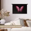Vlinder - Fuchsia - Grafisch Wandkleed katoen klein -sfeer1