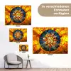 Mozaïek - Zon - Geel - Cirkel tuinposter los doek klein -Xsfeer9_DE