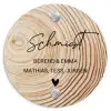 Holzmaserung - Elegant Naambord Rond klein -3d