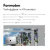 Huizen - Zee - Bomen - Bloemen Muismat XXL klein -sfeer5