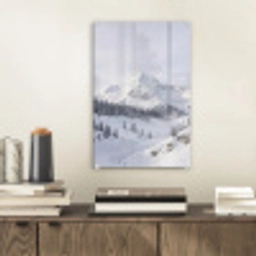 Berg - Sneeuw - Winter - Natuur - Wit plexiglas 5mm klein -sfeer1